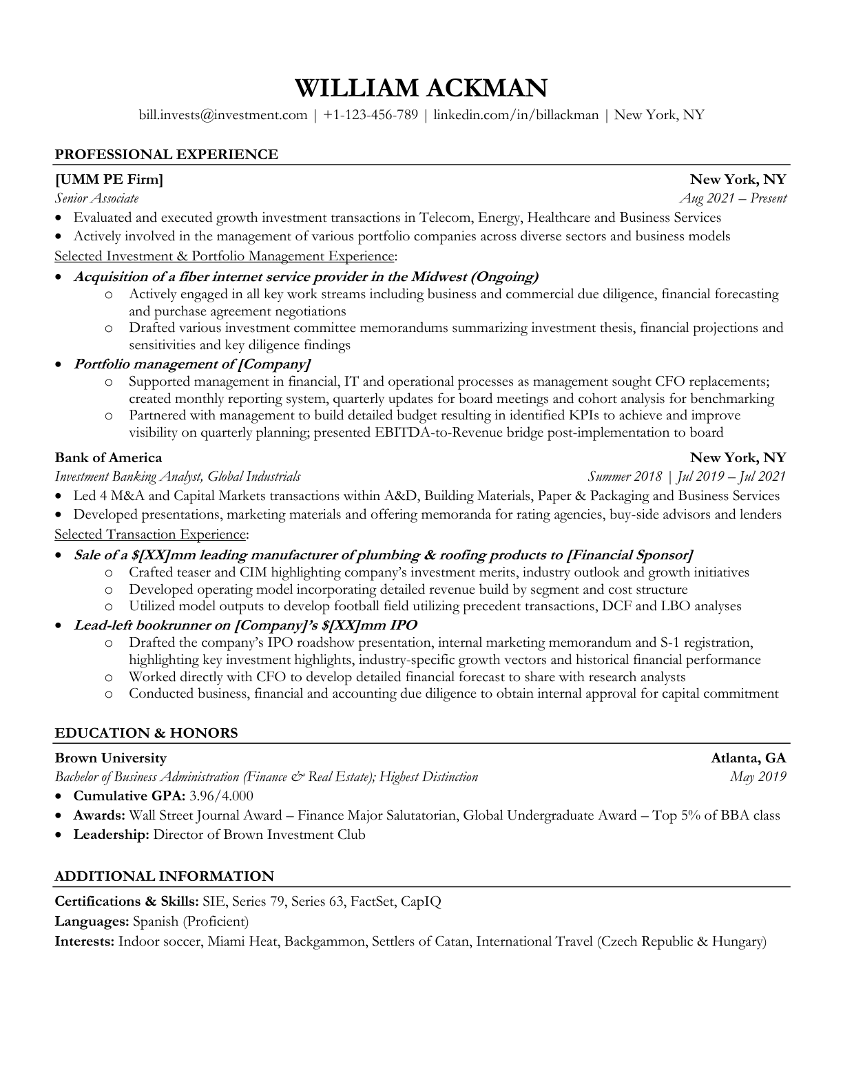 Resume Example