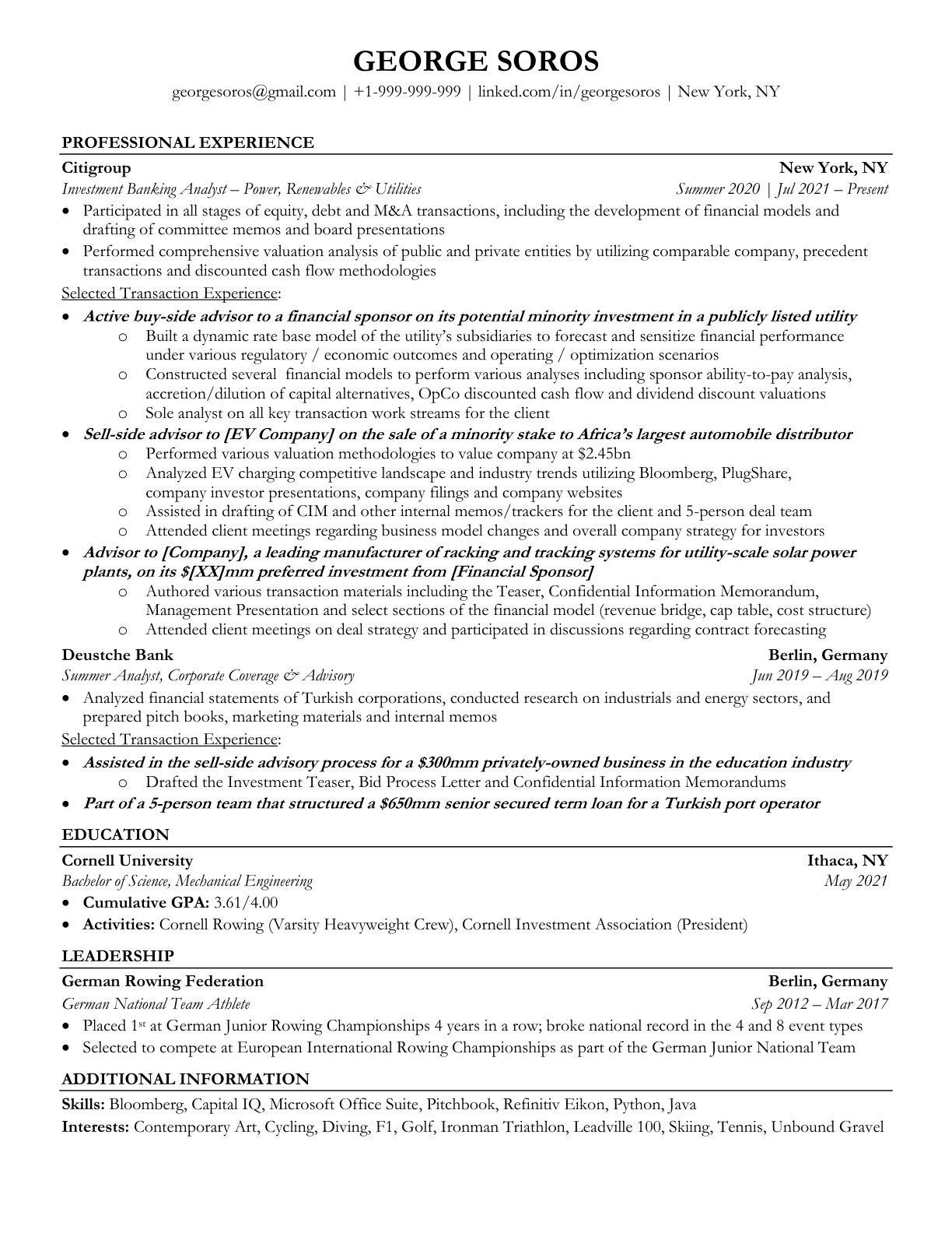 Resume Example