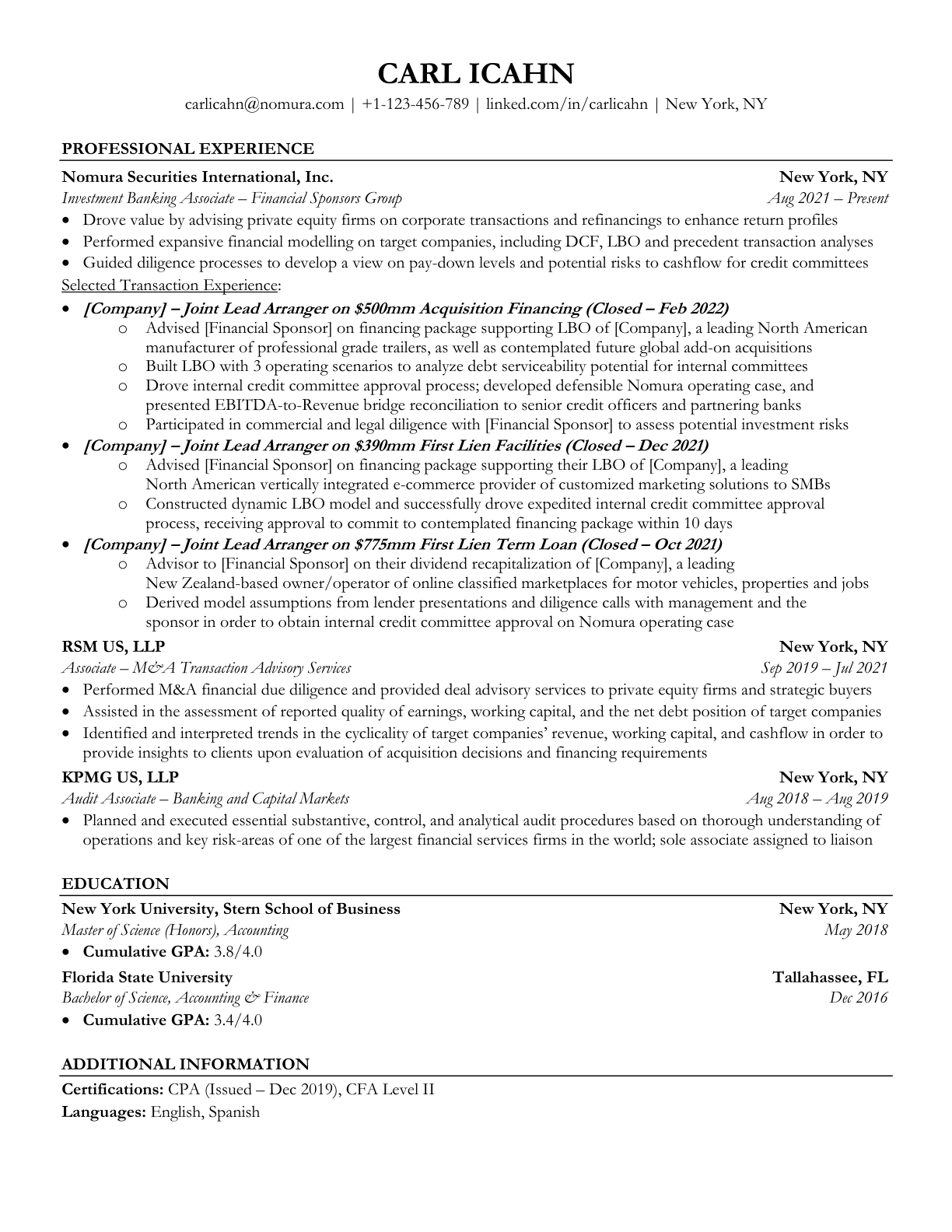 Resume Example